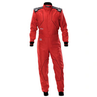 Thumbnail for OMP KS-4 red kart racing suit front view image