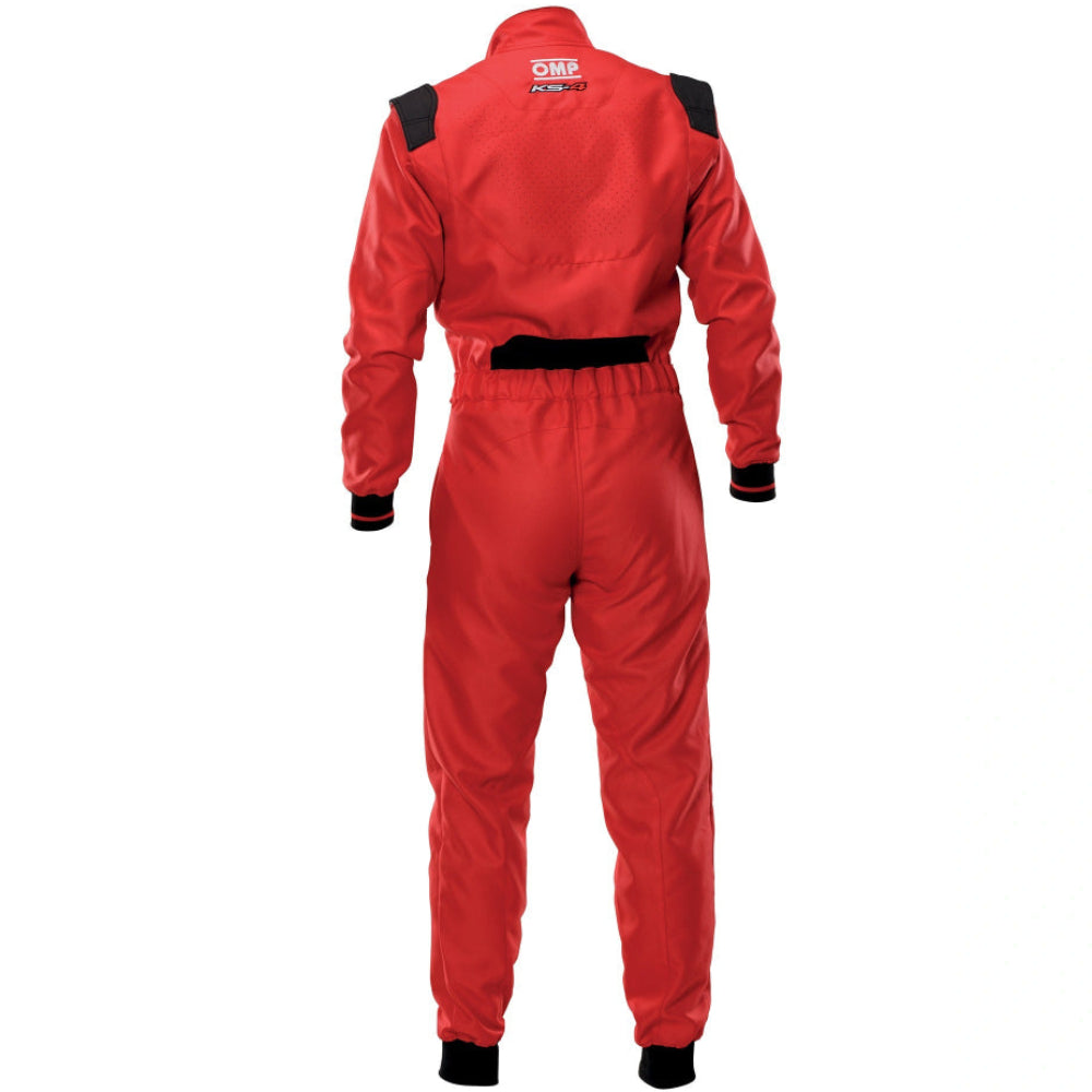 OMP KS-4 red kart racing suit rear view image