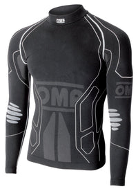 Thumbnail for Angled front view of OMP KS Winter-R Shirt showing seamless thermal design and ergonomic stretch zones