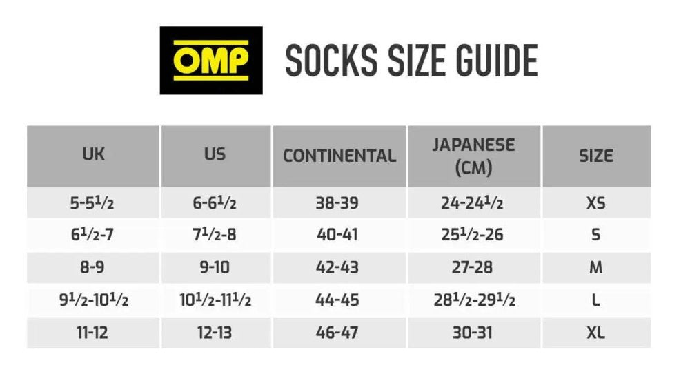 OMP Nomex Short Socks - Competition Motorsport