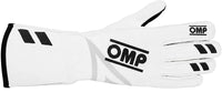 Thumbnail for OMP ONE EVO FX white racing glove facing right on a white background