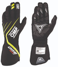 Thumbnail for OMP One Evo X Nomex Gloves Black/Yellow Image