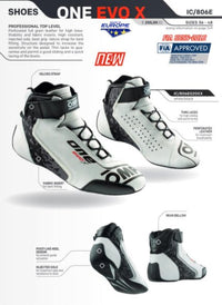 Thumbnail for OMP ONE Evo X Racing Shoes - Competition MotorsportOMP ONE Evo X Racing Shoes Product Summary  Image