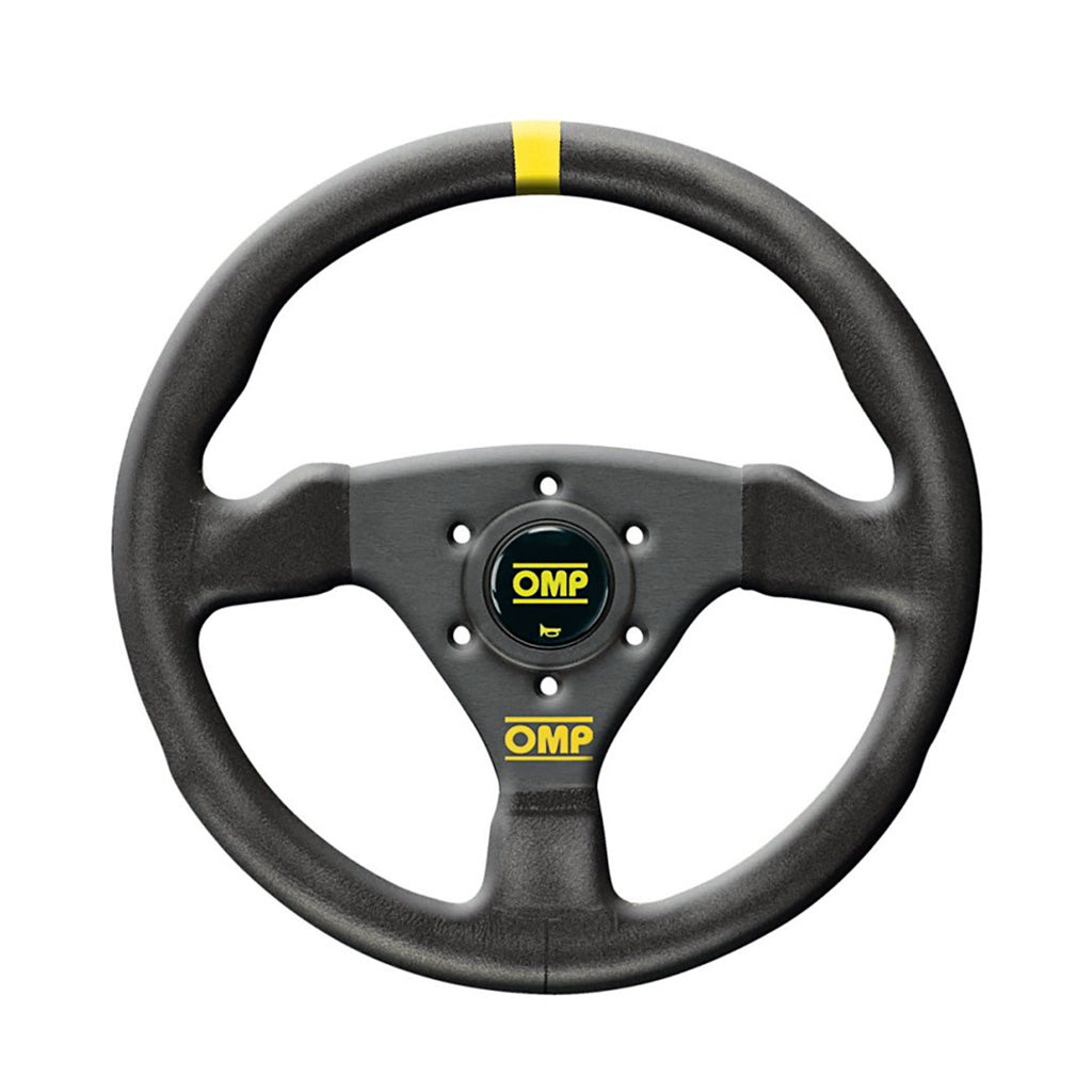 OMP Trecento Scamosciato suede steering wheel 300mm with three black anodized aluminum spokes