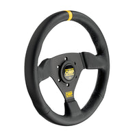 Thumbnail for Flat OMP Trecento Scamosciato suede racing steering wheel supplied with horn button