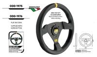 Thumbnail for OMP Trecento Scamosciato flat 300mm steering wheel designed for improved gauge visibility
