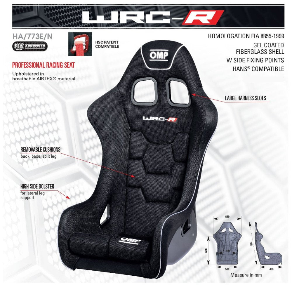 OMP WRC-R Racing Seat (Regular or XL) - Competition Motorsport