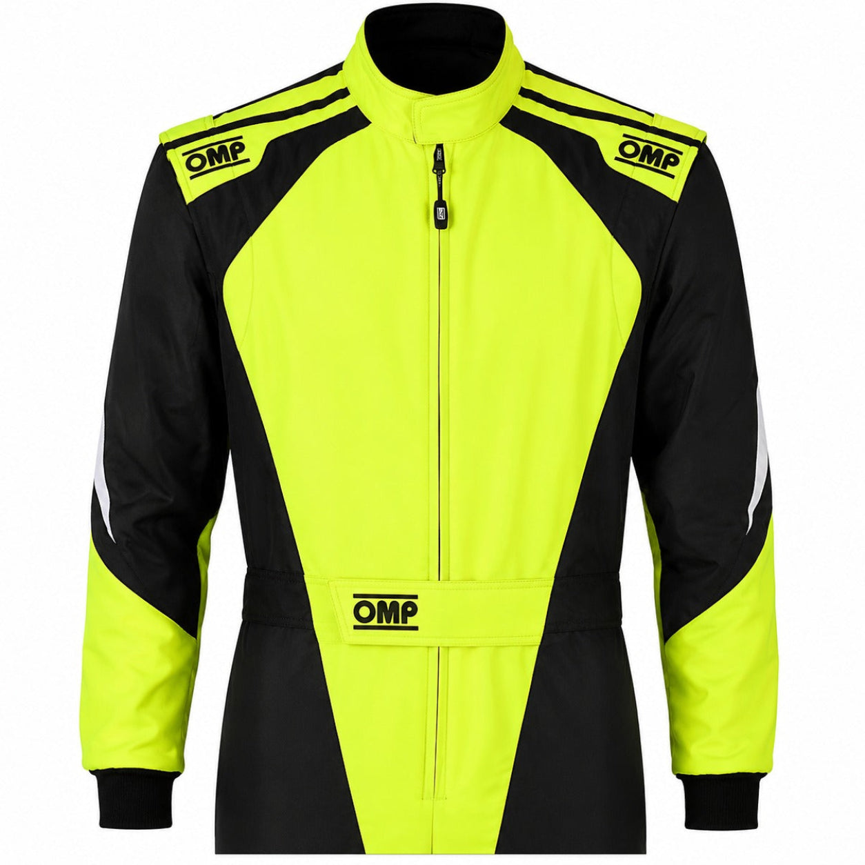 OMP KS-3X Kart Racing Suit in black and fluo yellow
