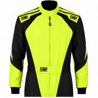 Thumbnail for OMP KS-3X Kart Racing Suit in black and fluo yellow