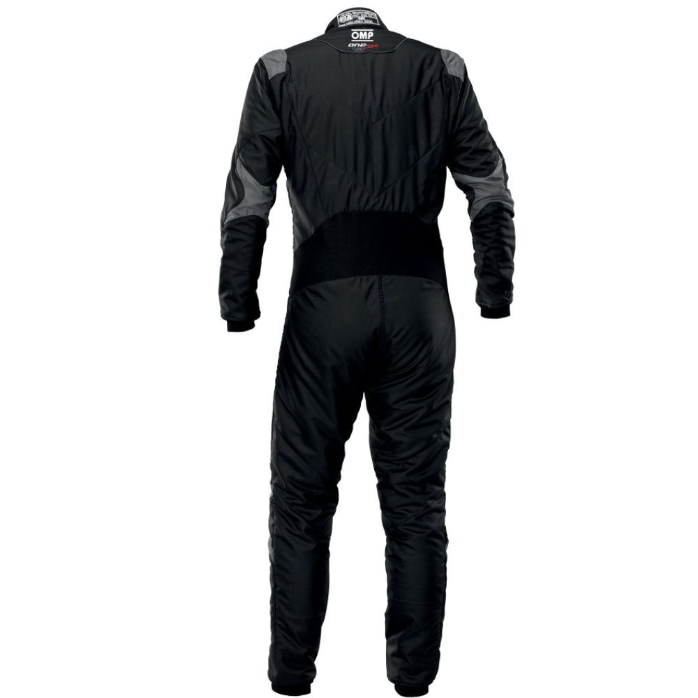 omp one evo air racing suit black grey rear image