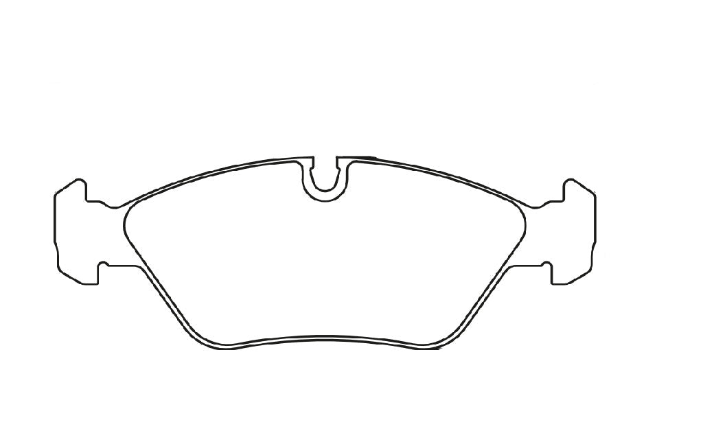 Pagid 1144 brake pad Technical drawing with dimensions labeled