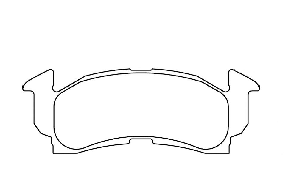Pagid 1594 Brake pad Technical drawing of a brake pad with dimensions labeled