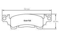 Thumbnail for Pagid Racing Brake Pads No. 1594 (Front)