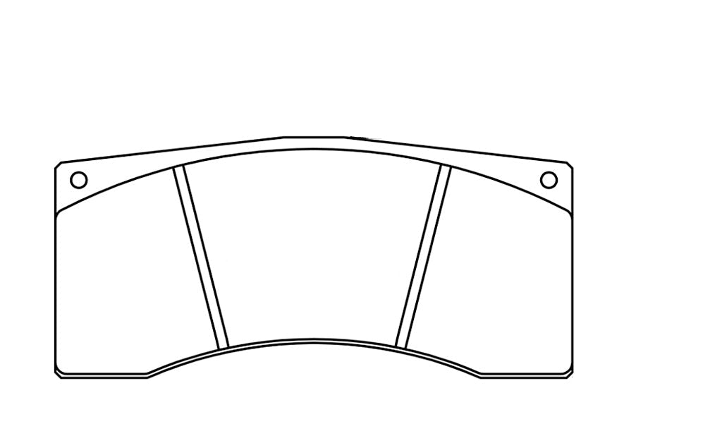 Pagid 1607 Brake pad Technical drawing of a brake pad with dimensions labeled