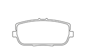 Thumbnail for Technical drawing of a Pagid 8077 brake pad with dimensions labeled