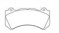 Thumbnail for Brake pad shape Technical drawing of a brake pad with dimensions labeled