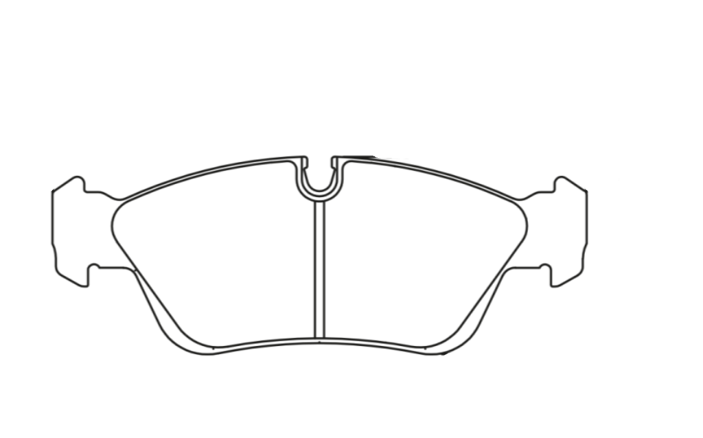 Pagid 2180 Technical drawing of a brake pad with dimensions labeled