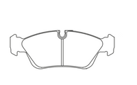 Thumbnail for Pagid 2180 Technical drawing of a brake pad with dimensions labeled
