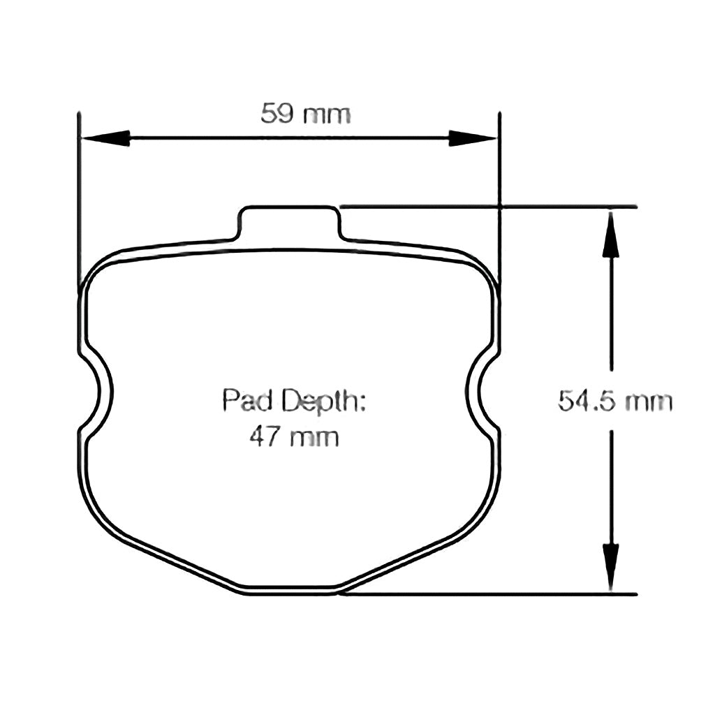 Pagid Racing Brakes pad shape no. 8240USA Rear