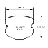 Thumbnail for Pagid Racing Brakes pad shape no. 8240USA Rear