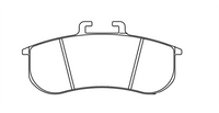 Thumbnail for Technical drawing of a Pagid 8197 brake pad with dimensions labeled