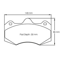 Thumbnail for Pagid Racing Brake Pads No. 4346 (Front)