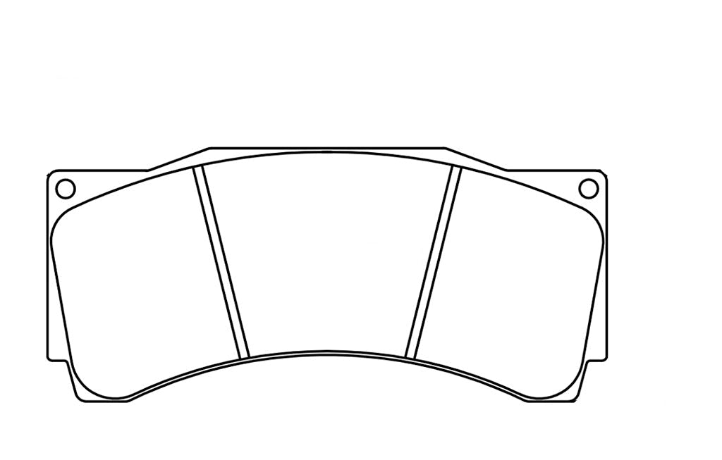 Pagid 1539 brake pad Technical drawing of a brake pad with dimensions labeled
