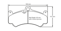 Thumbnail for Pagid Racing Brake Pads No. 8003 (Front)