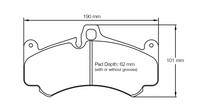 Thumbnail for Pagid Racing Brake Pads No. 8004 (Front)