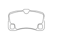 Thumbnail for Technical drawing of a Pagid 8006 brake pad with dimensions labeled