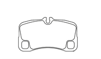 Thumbnail for Technical drawing of a Pagid 8008 brake pad with dimensions labeled