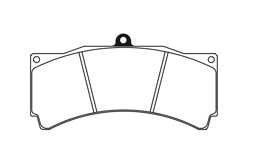 Technical drawing of a pagid 8018 brake pad with dimensions labeled