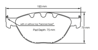 Thumbnail for Pagid Racing Brake Pads No. 8019 (Front)