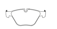 Thumbnail for Technical drawing of a Pagid 8053 brake pad with dimensions labeled