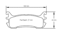 Thumbnail for Pagid Racing Brake Pads No. 8129 USA (Rear)
