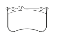 Thumbnail for Technical drawing of a Pagid 8188 brake pad with dimensions labeled