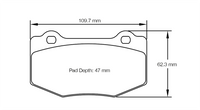 Thumbnail for Pagid Racing Brake Pads No. 8208 (Rear)