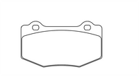 Thumbnail for Technical drawing of a Pagid 8208 brake pad with dimensions labeled