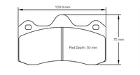 Thumbnail for Pagid Racing Brake Pads No. 8214 (Rear)