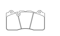 Thumbnail for Technical drawing of a pagid 8253 brake pad with dimensions labeled