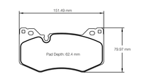 Thumbnail for Pagid racing brakes pad shape no. 8278 C8 Corvette Z51 front
