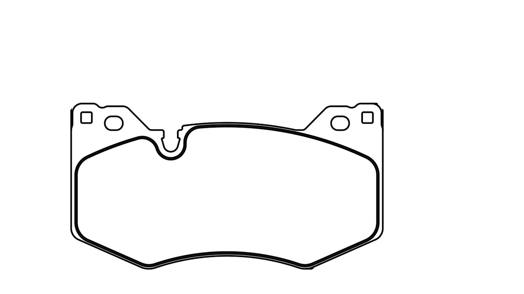 Pagid racing brakes pad shape  8278 C8 Corvette Z51 front
