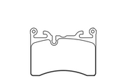 Thumbnail for Technical drawing of a Pagid 8284 brake pad with dimensions