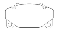 Thumbnail for Pagid racing brake pads shape 8286 for Porsche 992 Carrera Turbo