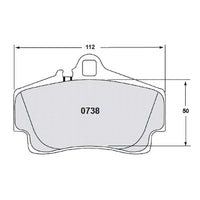 Thumbnail for Performance Friction PFC Brake Pads 0738.XX.16.44 | Porsche Rear
