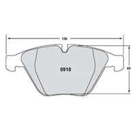 Thumbnail for PFC 0918.XX.1944 racing brake pads with dimensions labeled