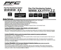 Thumbnail for PFC Brake Pads 0919.XX.16.44 - Competition MotorsportPFC Brake Pad Shape 0919.08.16.44 Part number Explanation Image