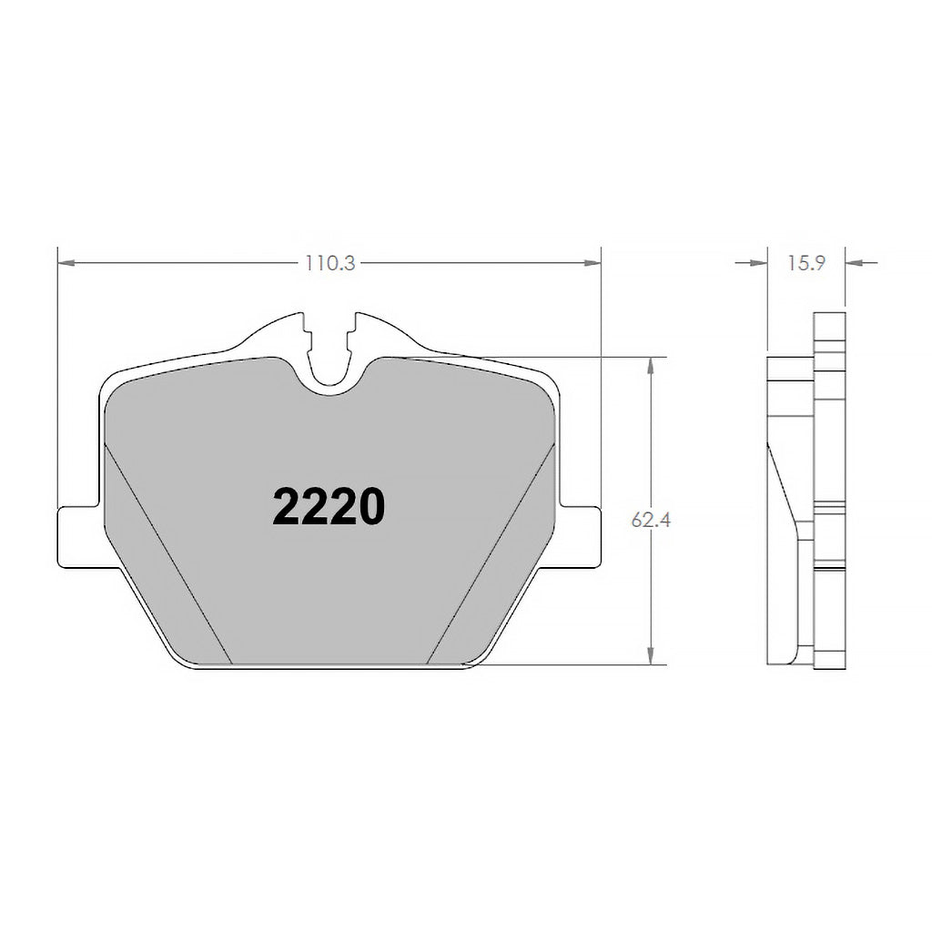 Performance Friction PFC Brake Pads 2220.332.16.44 (Rear)