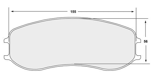 PFC Brake Pads 7968.XX.28.44 - Competition MotorsportPerformance Friction PFC Brake Pads 7968.11.28.44 Pad Shape Image