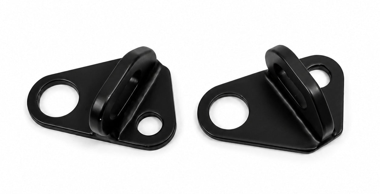 Porsche carbon bucket seat lap belt mounts pair for racing harness installation